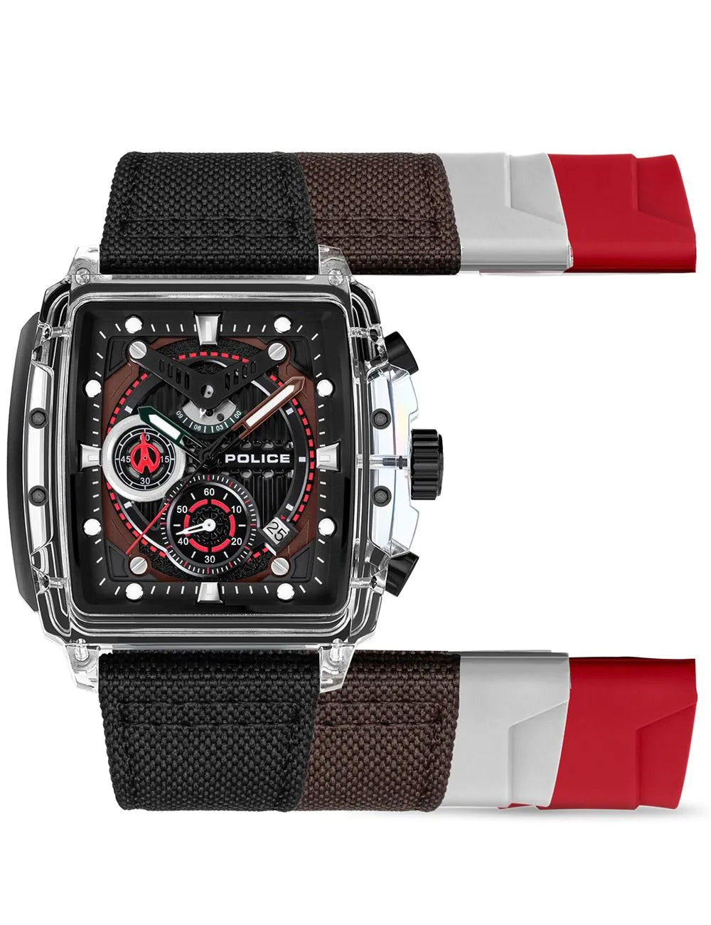 Police PEWGC00770X0 Mens Watch Clout Set Chrono 43mm 3ATM