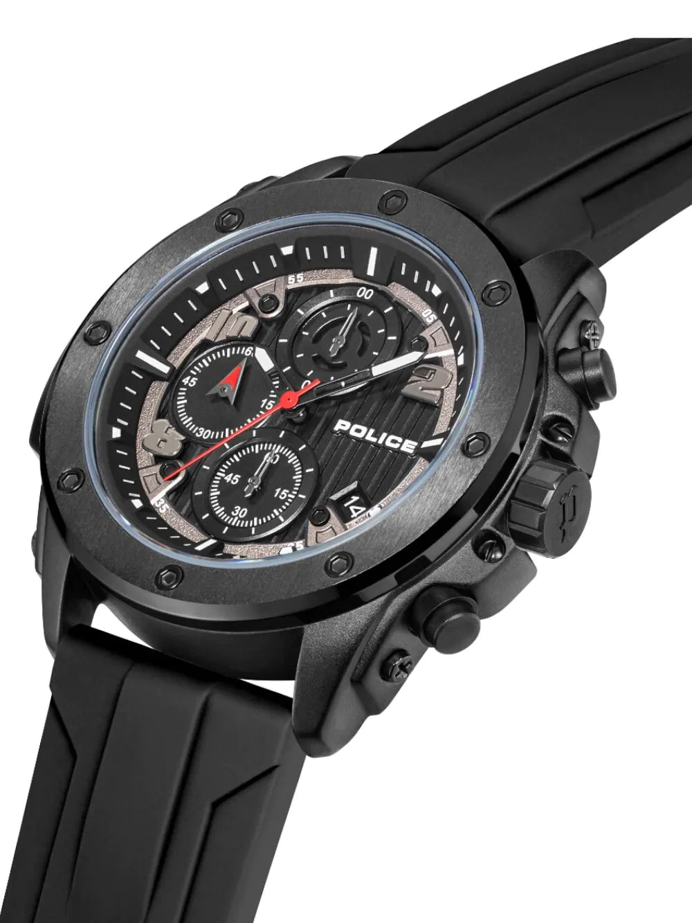 Police PEWGO00777X1 Mens Watch Clout Orb Chronograph Set 45mm 3ATM