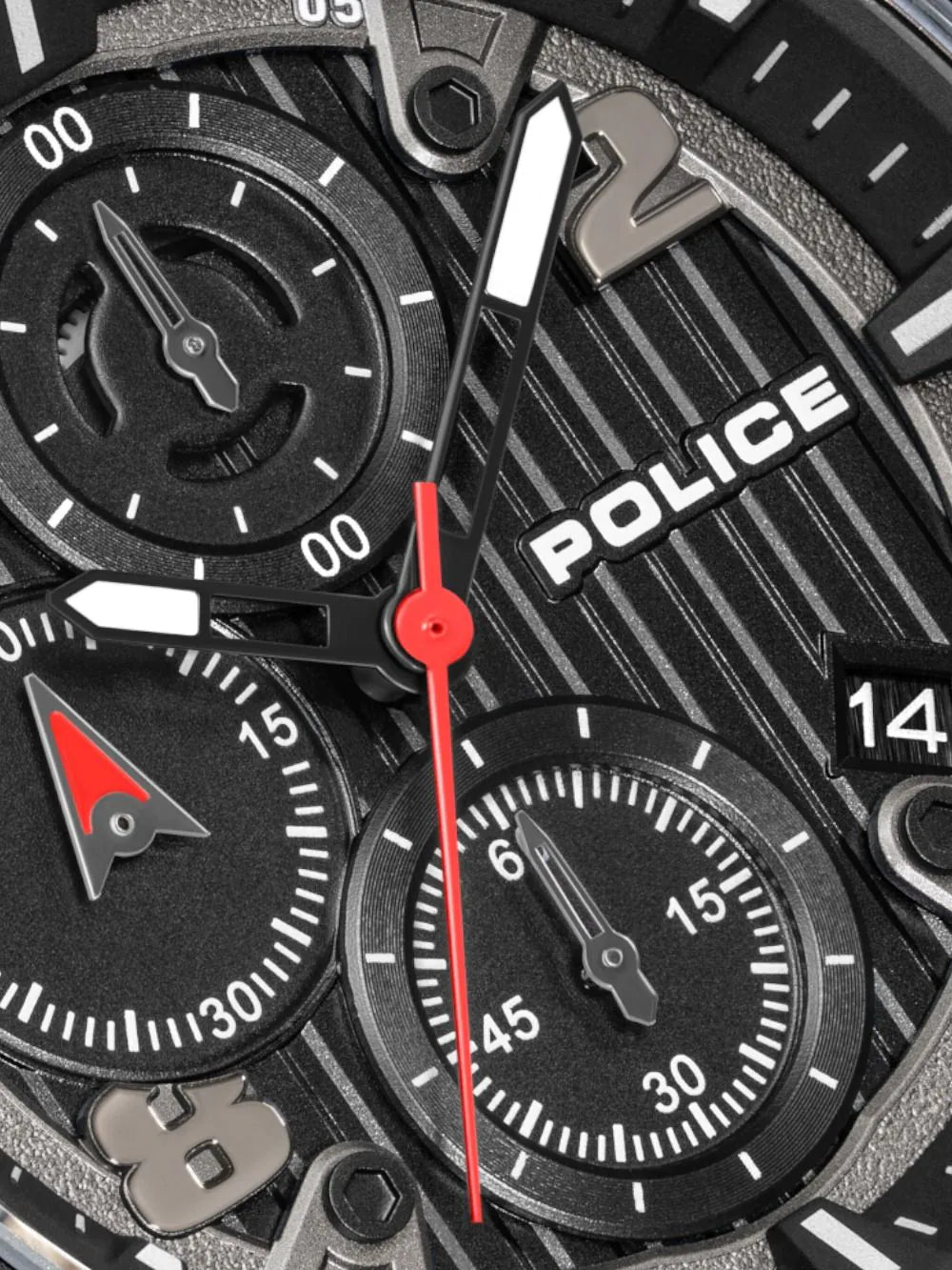 Police PEWGO00777X1 Mens Watch Clout Orb Chronograph Set 45mm 3ATM