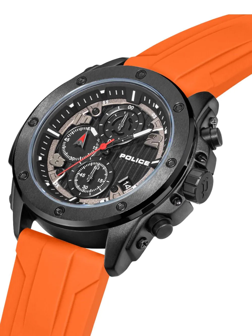 Police PEWGO00777X1 Mens Watch Clout Orb Chronograph Set 45mm 3ATM
