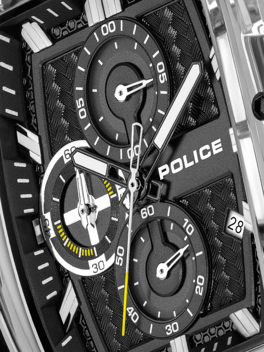 Police PEWGO00778X2 Mens watch Clout Tank Chronograph Set 46mm 3ATM