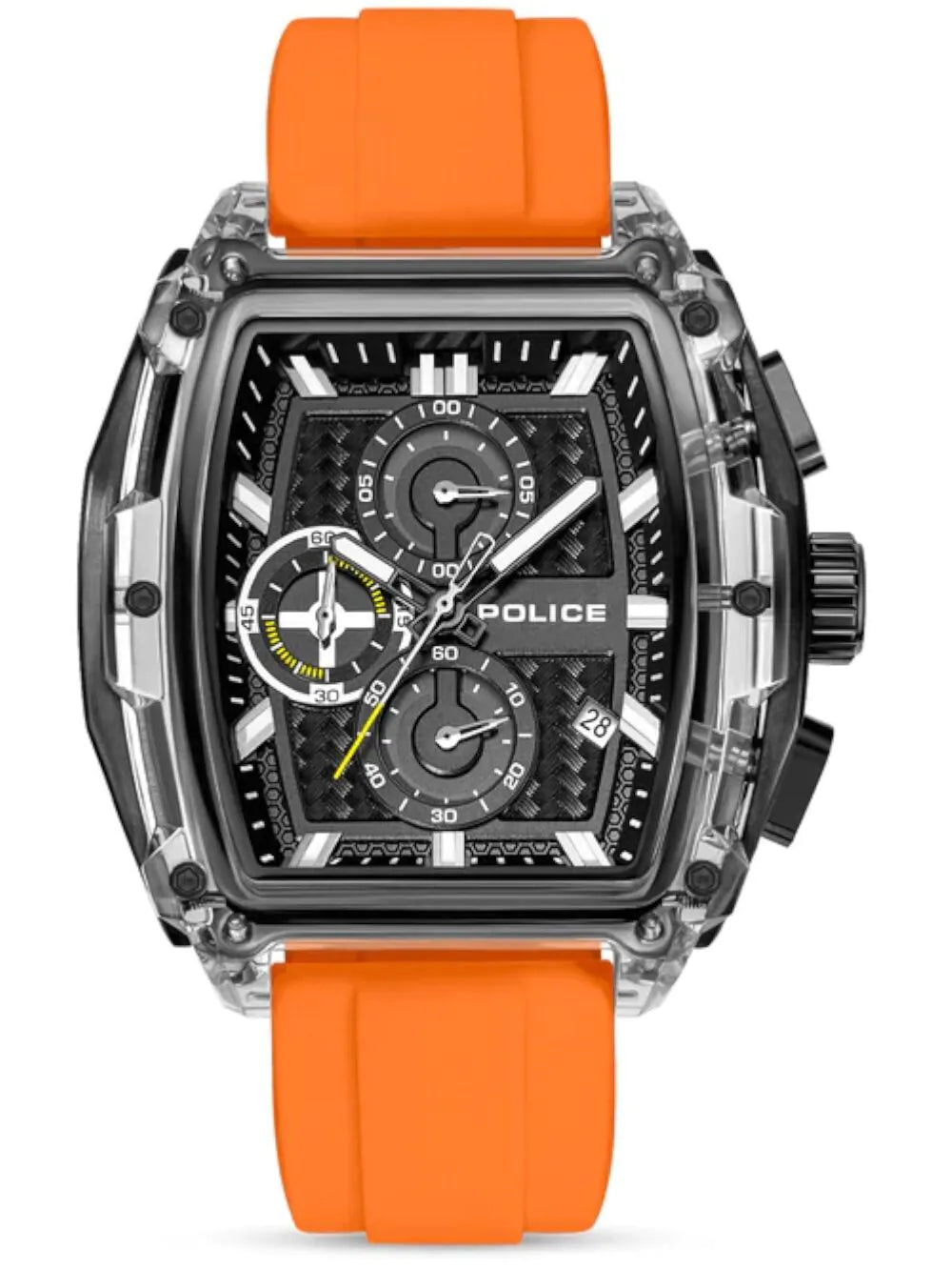 Police PEWGO00778X2 Mens watch Clout Tank Chronograph Set 46mm 3ATM