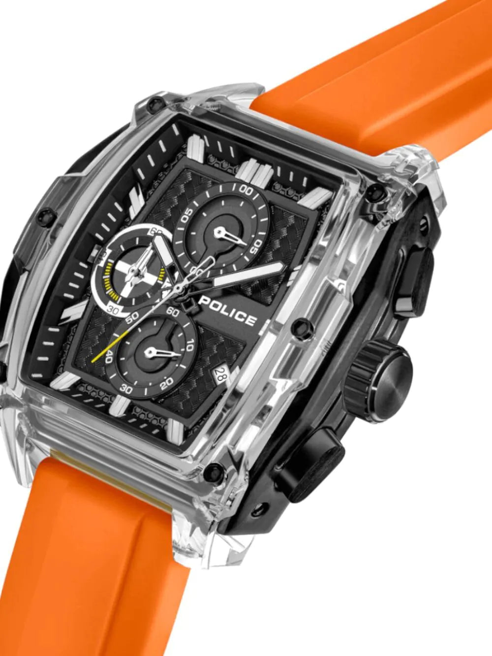 Police PEWGO00778X2 Mens watch Clout Tank Chronograph Set 46mm 3ATM