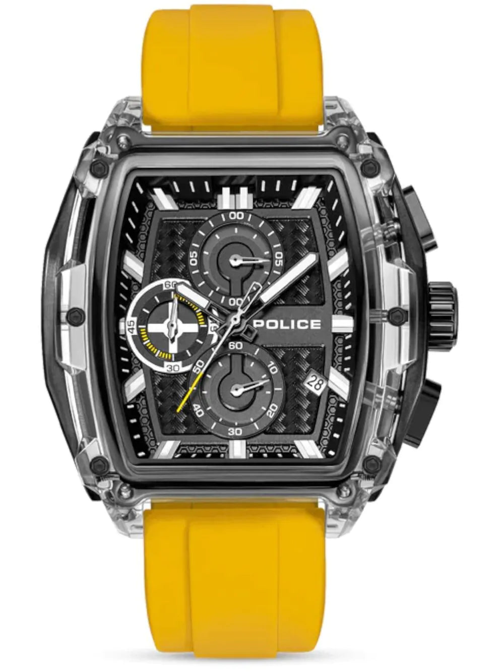 Police PEWGO00778X2 Mens watch Clout Tank Chronograph Set 46mm 3ATM