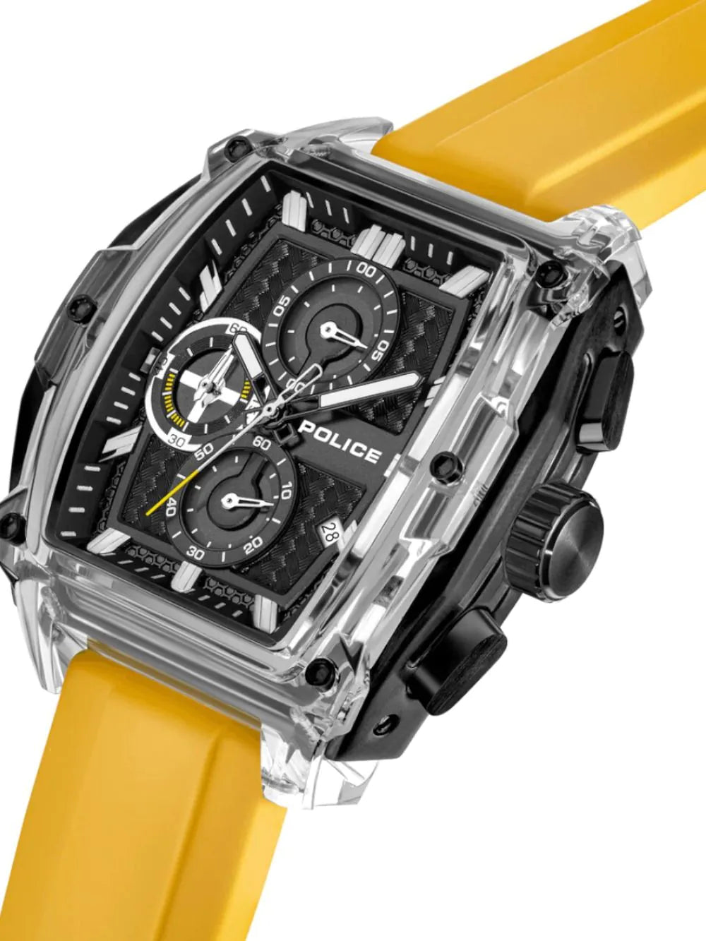Police PEWGO00778X2 Mens watch Clout Tank Chronograph Set 46mm 3ATM