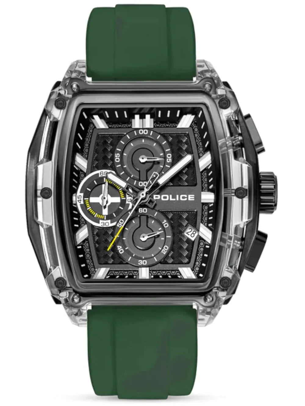Police PEWGO00778X3 Mens watch Clout Tank Chronograph Set 46mm 3ATM