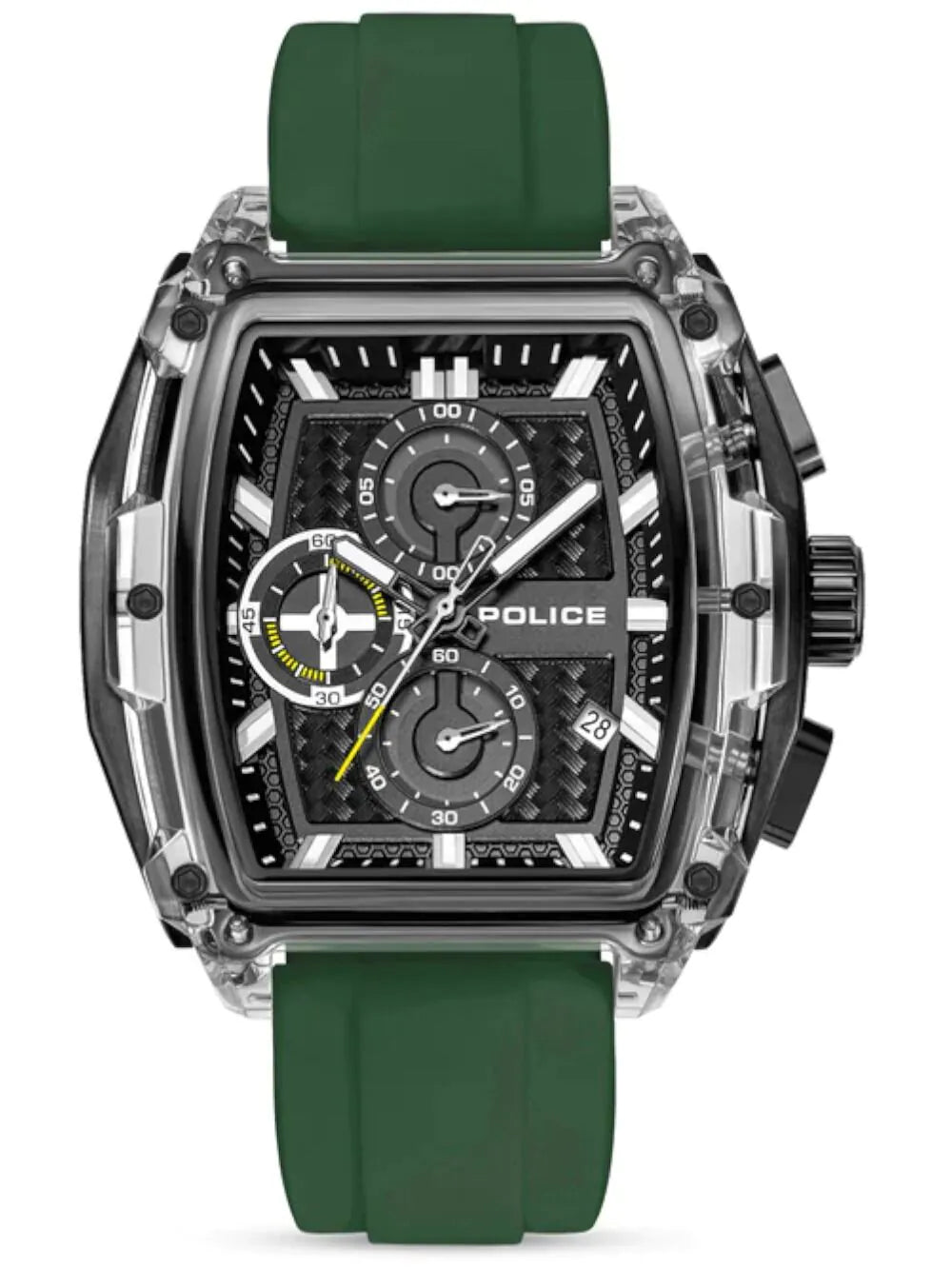 Police PEWGO00778X4 Mens watch Clout Tank Chronograph Set 46mm 3ATM