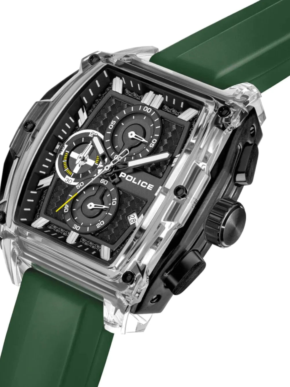 Police PEWGO00778X4 Mens watch Clout Tank Chronograph Set 46mm 3ATM