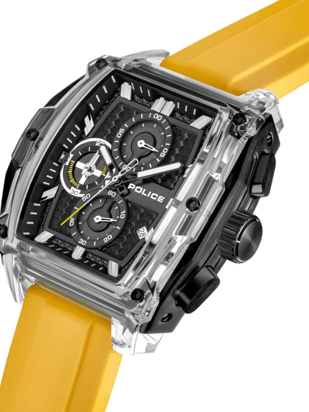 Police PEWGO00778X4 Mens watch Clout Tank Chronograph Set 46mm 3ATM