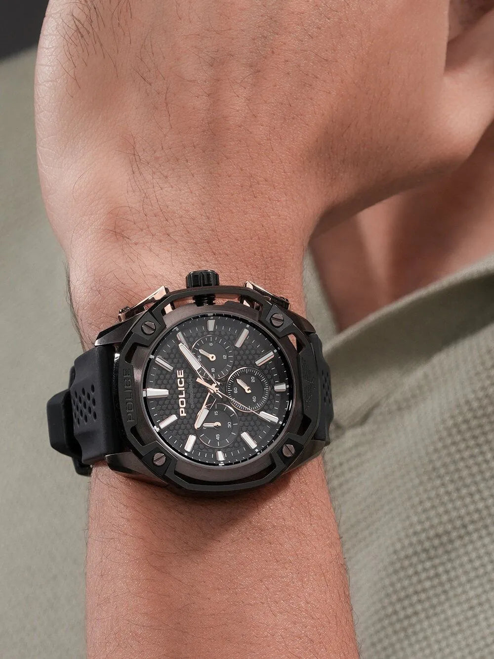 Police PEWGQ0093201 Mens watch Centurian Chronograph 46mm 5ATM