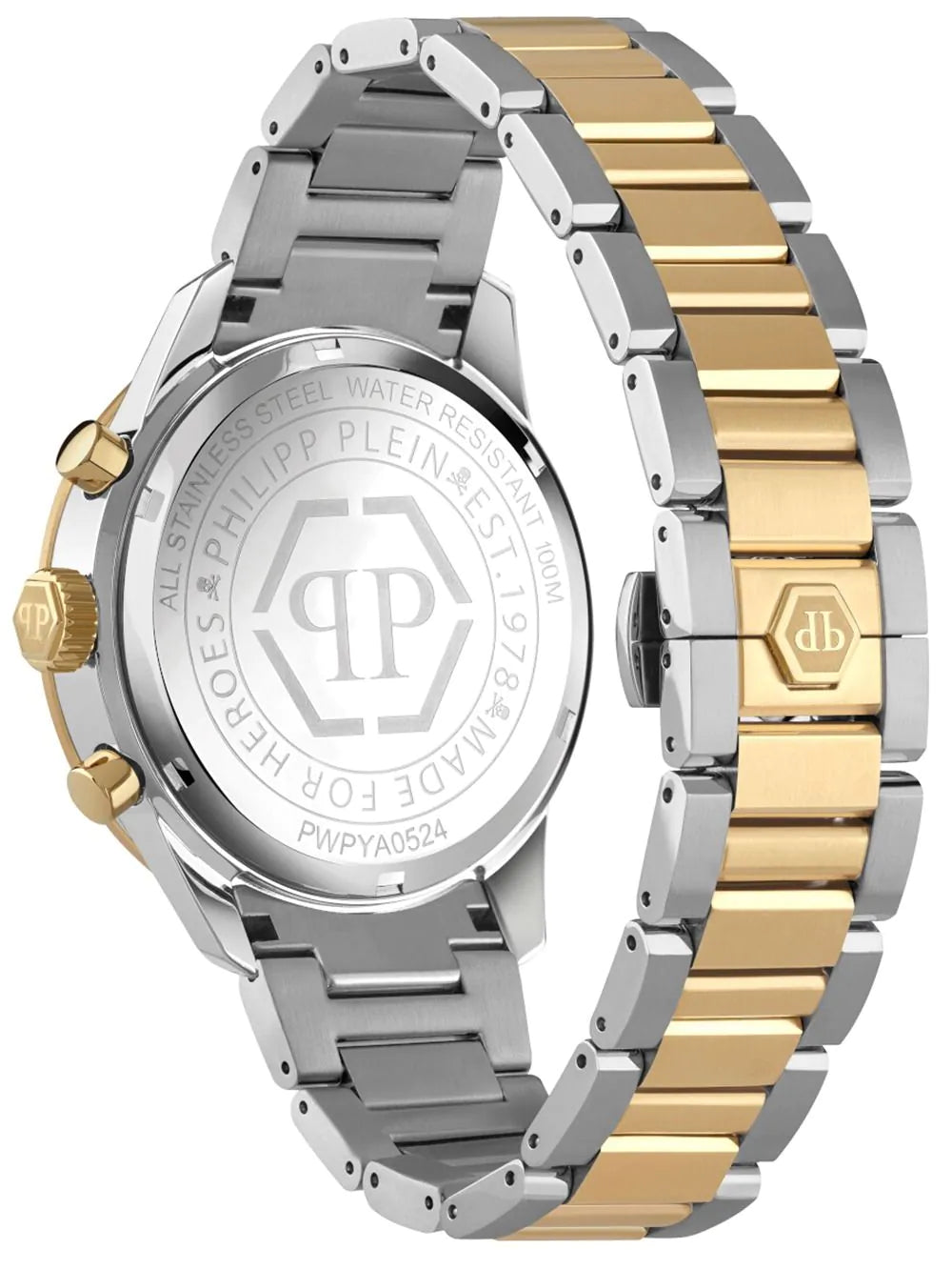 Philipp Plein PWPYA0524 Mens Watch Pleinmeter Chronograph 44mm 5ATM