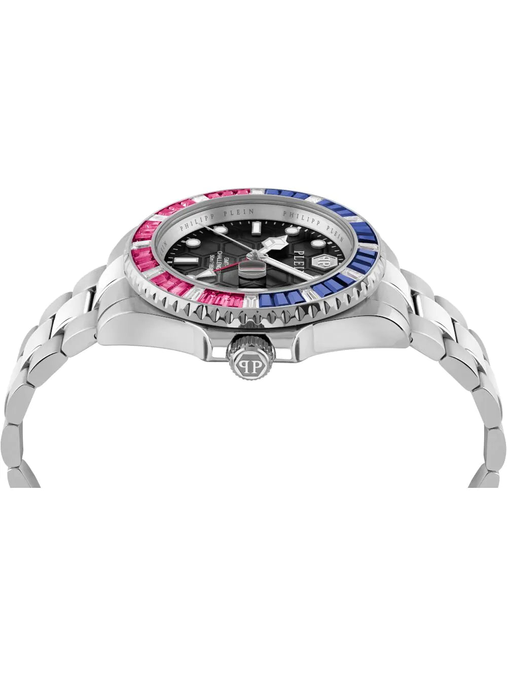 Philipp Plein PWPZA0124 Unisex GMT-I Challenger Baguettes 44mm 5ATM