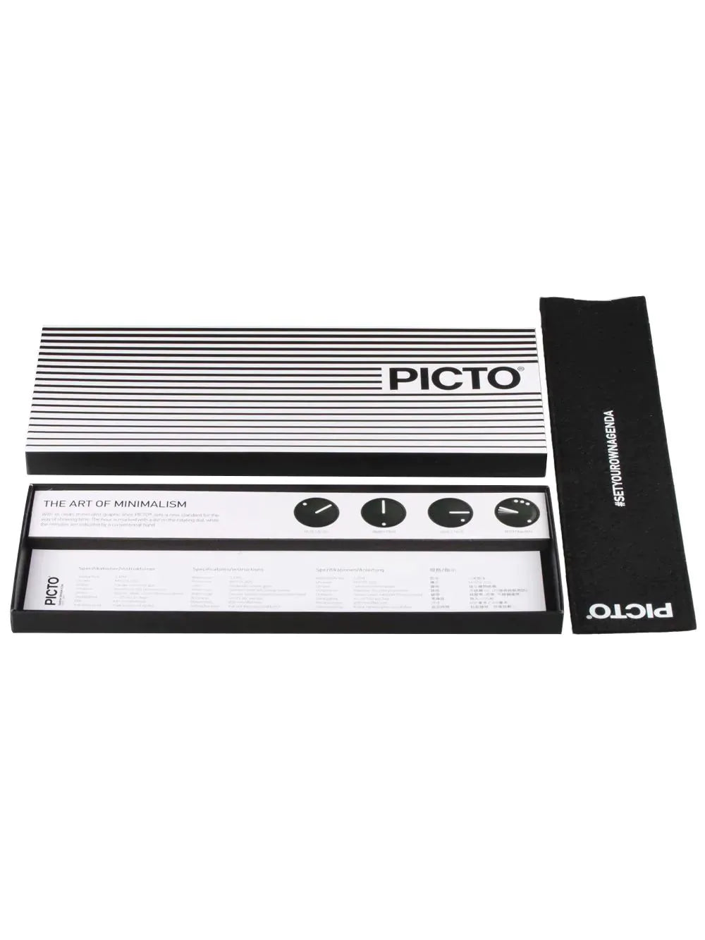 Picto 43387-4120G Black 40mm 5ATM