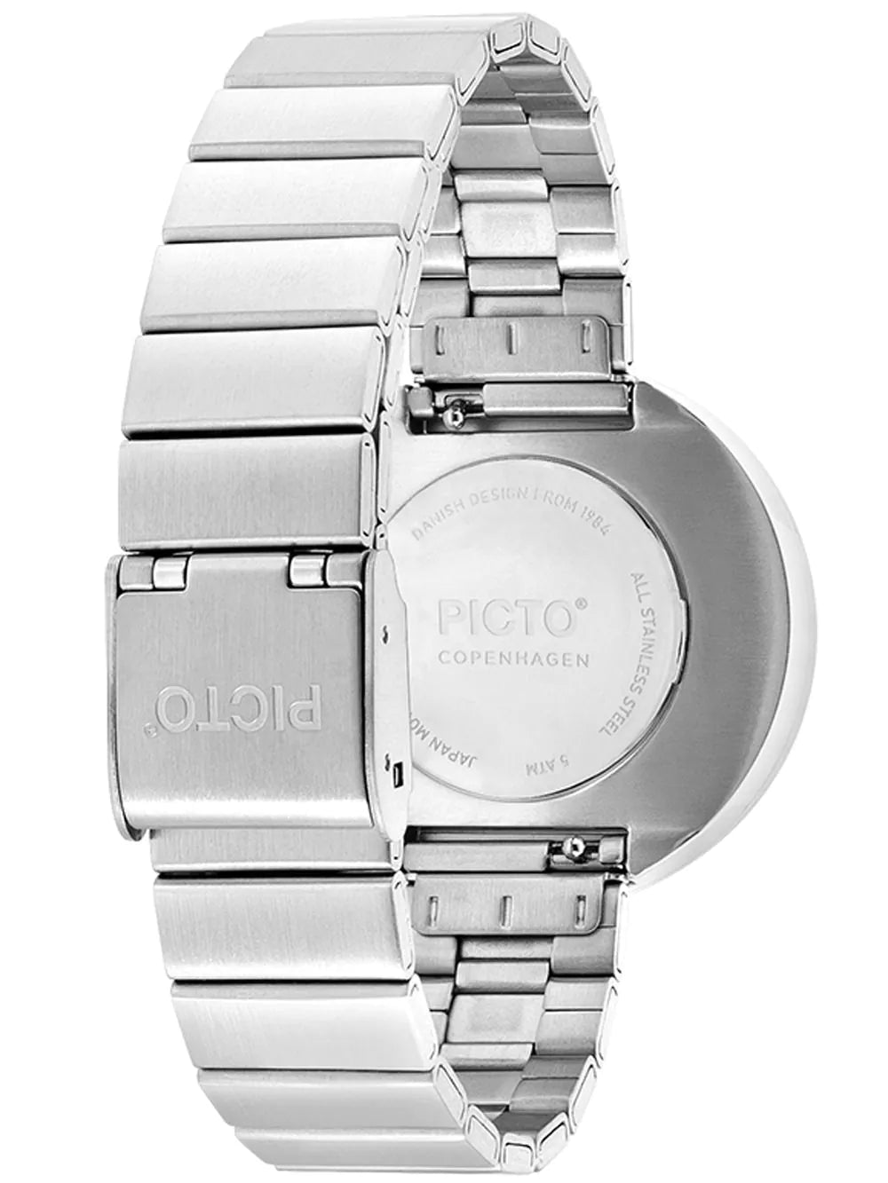 Picto 34064-2814 Brushed Steel 34mm 5ATM