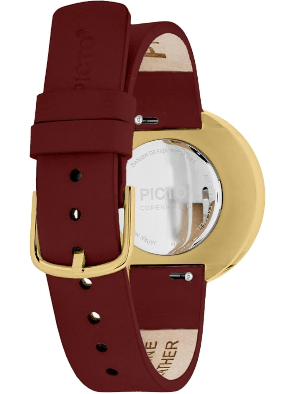 Picto 34097-4314G Ladies watch Cinnamon Red 34mm 5ATM