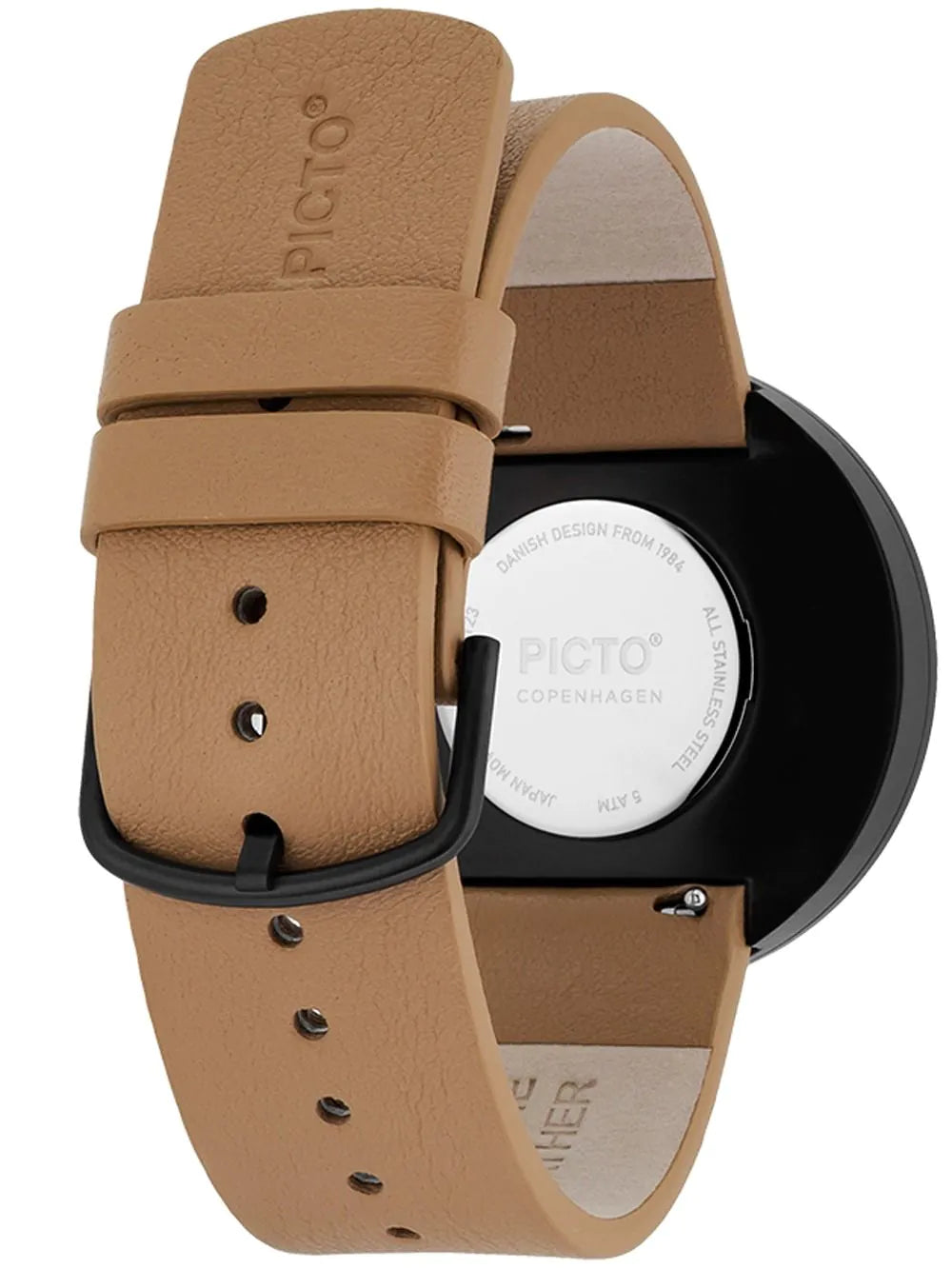 Picto 43349-4820B Unisex Cappucciono Brown 40mm 5ATM