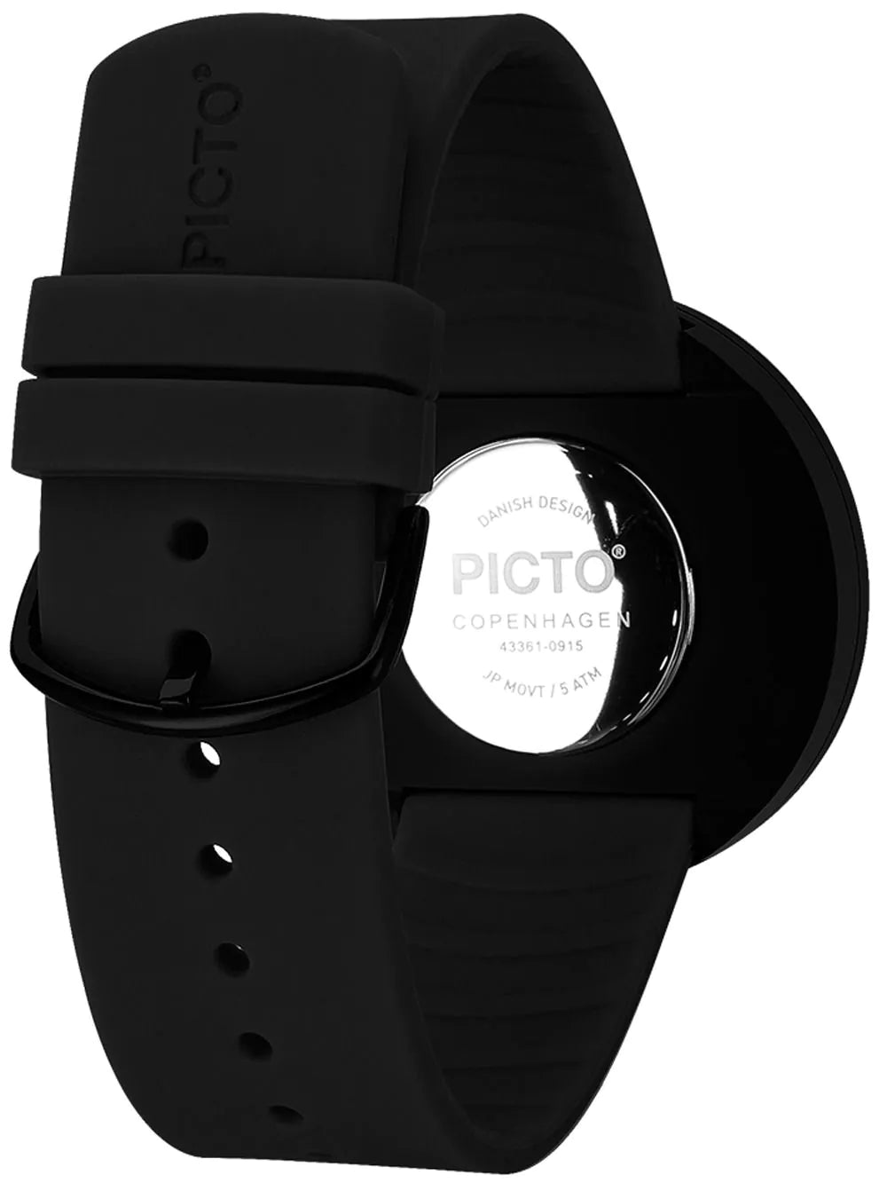 Picto 43361-0120B Black Silicone 40mm 5ATM