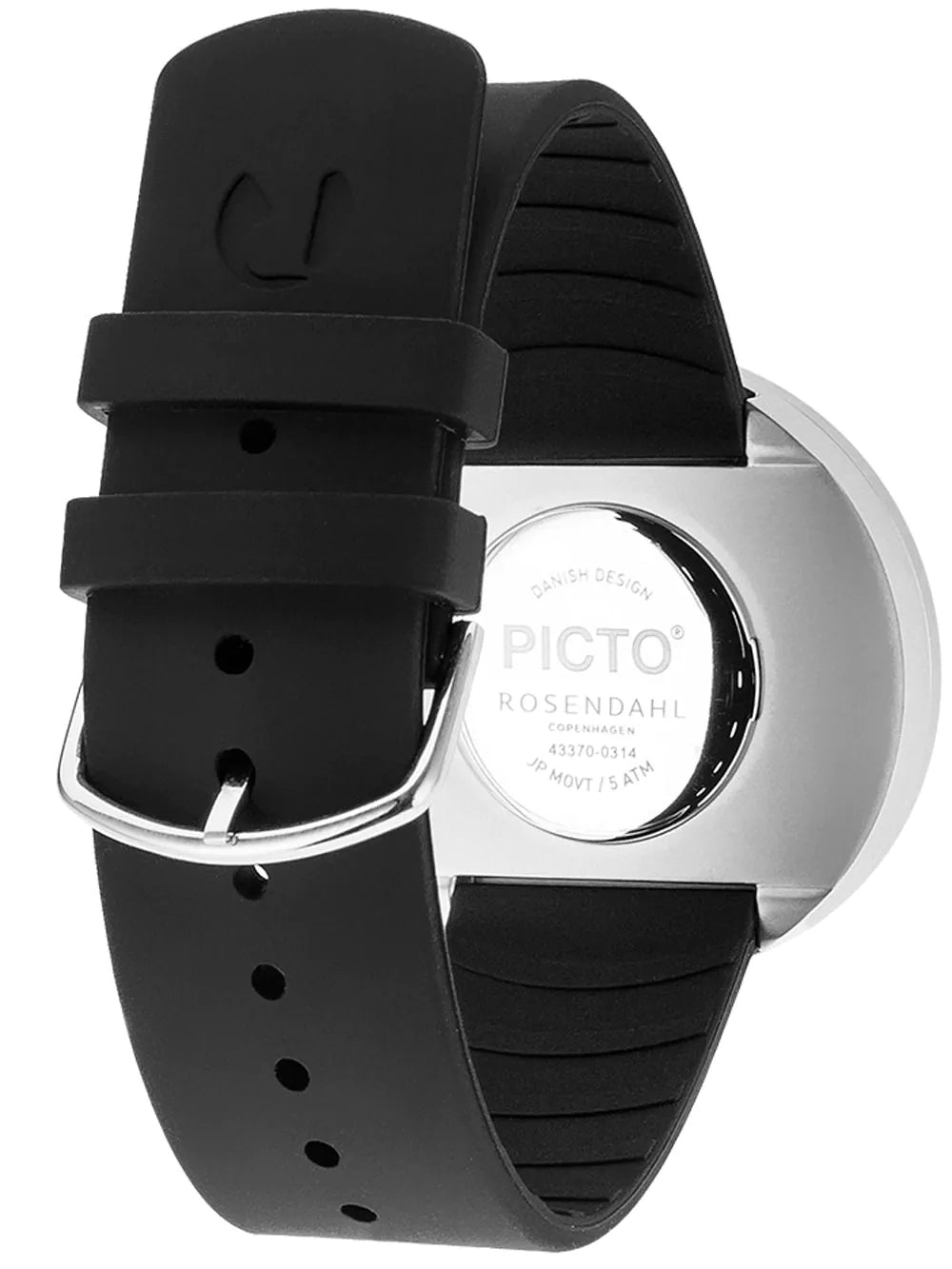 Picto 43370-0120S Black Silicone 40mm 5ATM