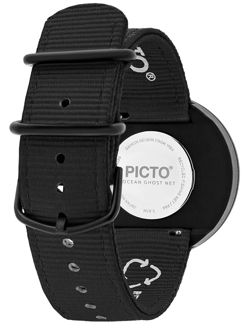 Picto R44023-R006 Manta Ray Black and Paradise Green 40mm ATM