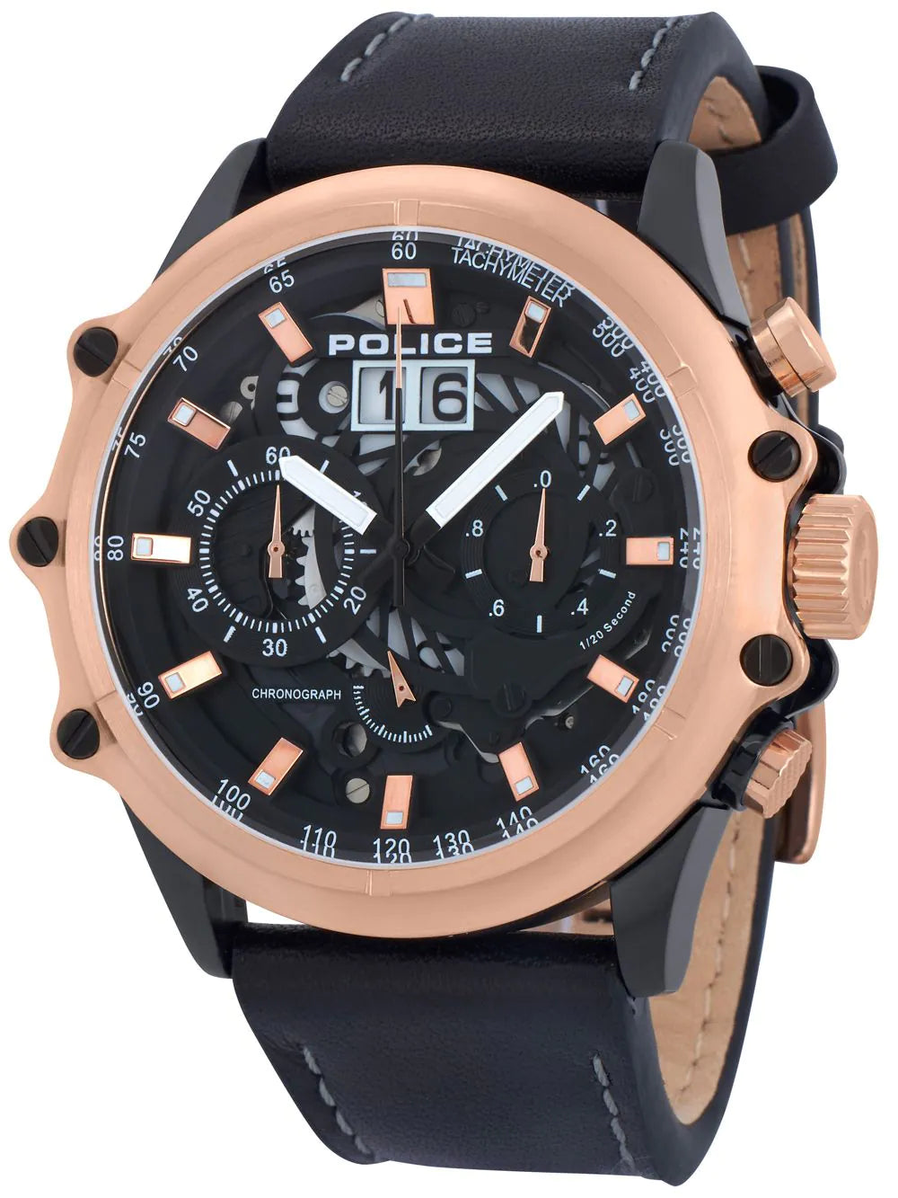 Police PL16018JSBR.02 Luang Chronograph Mens Watch 49mm 3ATM