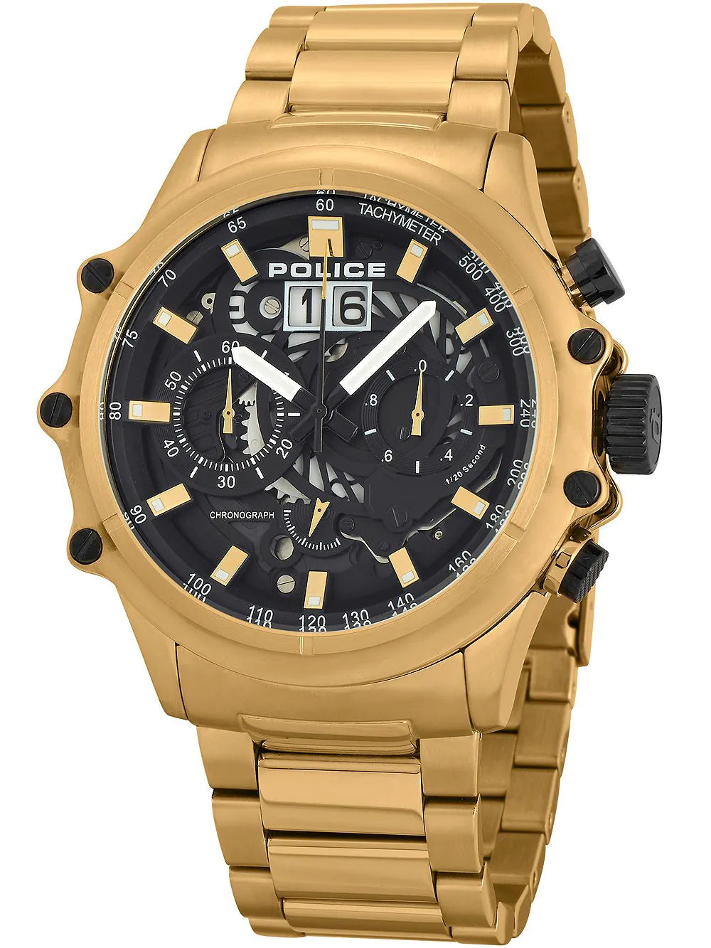 Police PL16018JSG.02M Luang Chronograph Mens Watch 48mm 10ATM