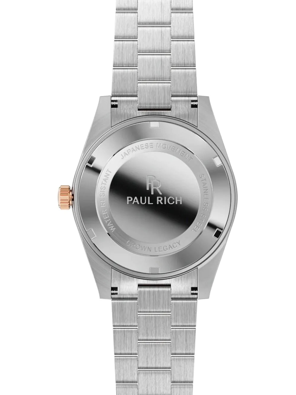 Paul Rich PR-47456 Mens Watch Crown Legacy Silver Rose Gold Aventurine Blue 40mm 5ATM