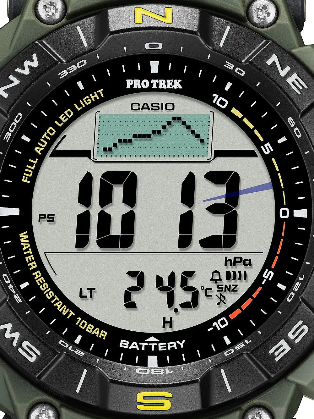 Casio PRG-340-3ER Pro Trek Solar Mens Watch 53mm 10ATM