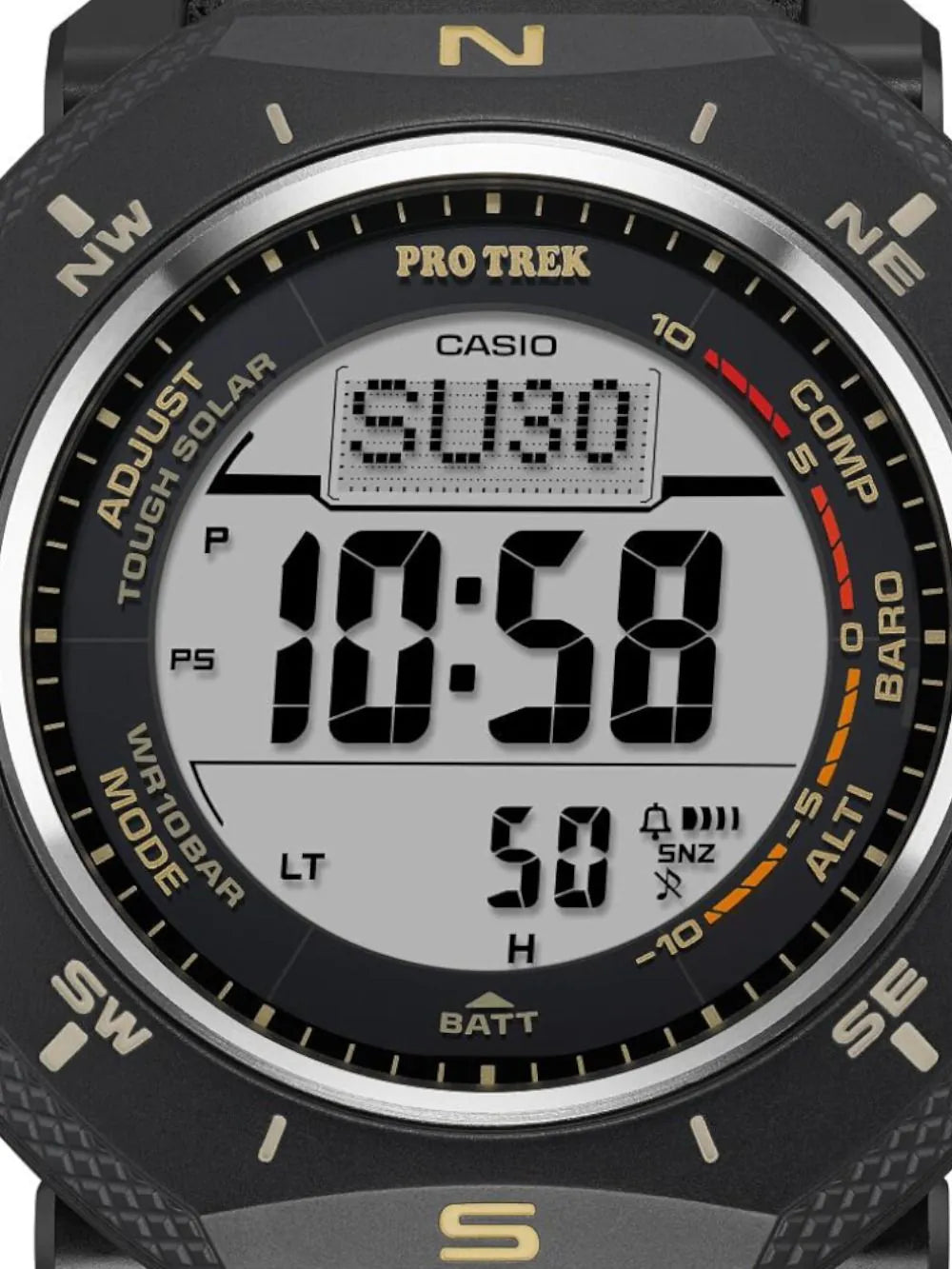 Casio PRG-69B-1ER Mens Watch Pro Trek Solar 46mm 10ATM
