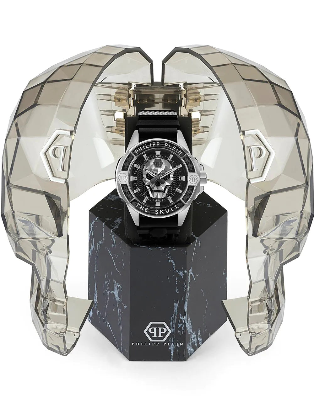 Philipp Plein PWAAA1622 The $kull Carbon Fiber Mens Watch 44mm 5ATM