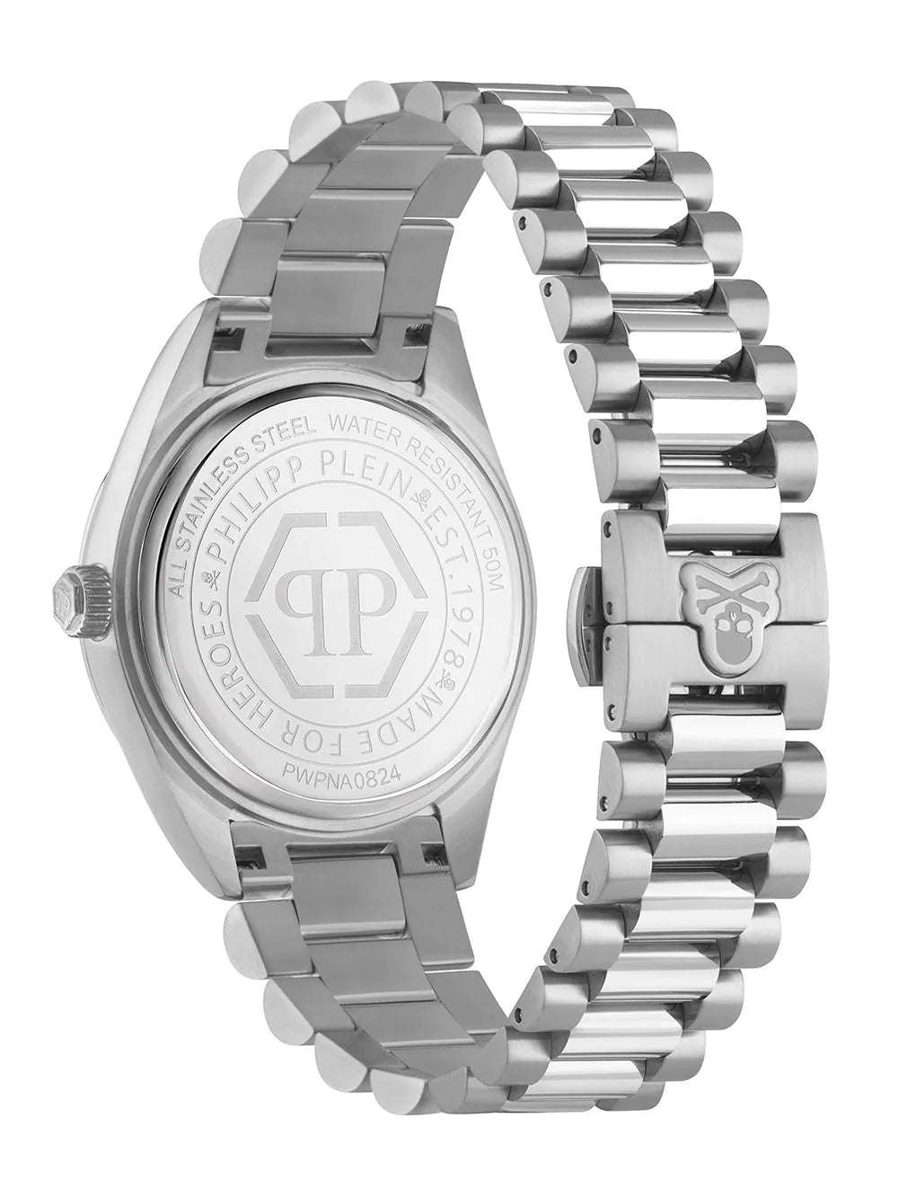 Philipp Plein PWPNA0824 Mens Watch Rock Couture Day-Date 42mm 5ATM