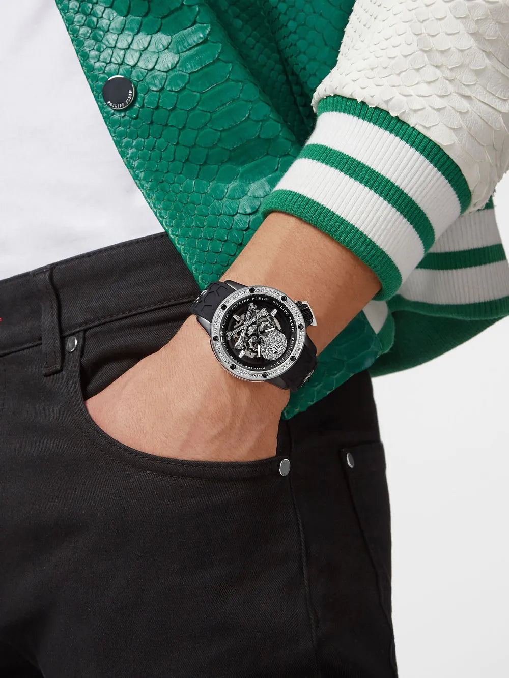 Philipp Plein PWUAA0123 Hyper Sport Automatic Mens Watch 46mm 5ATM