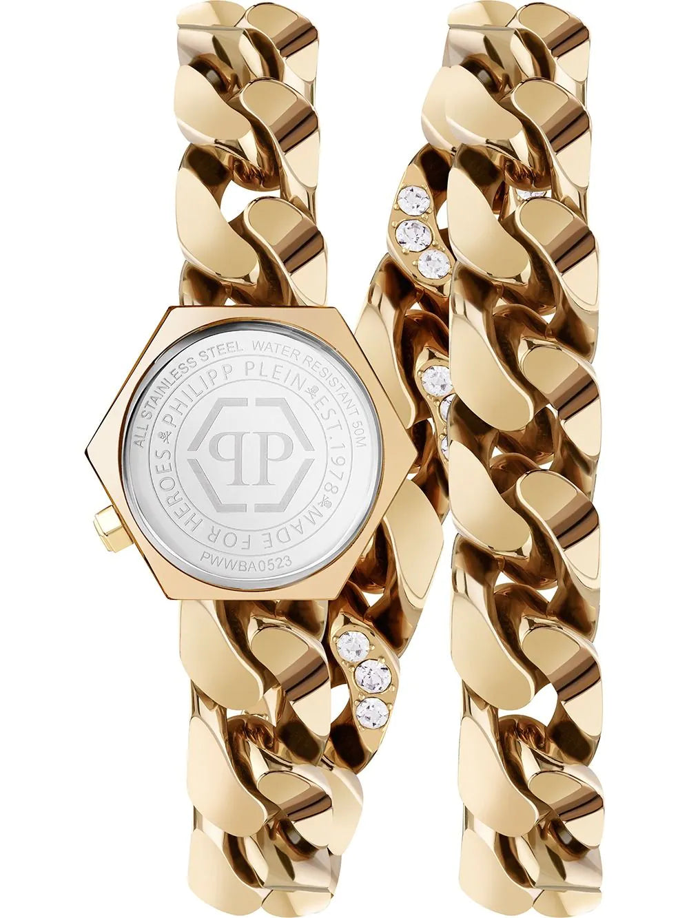 Philipp Plein PWWBA0523 Ladies Watch The Hexagon Groumette 28mm 5ATM