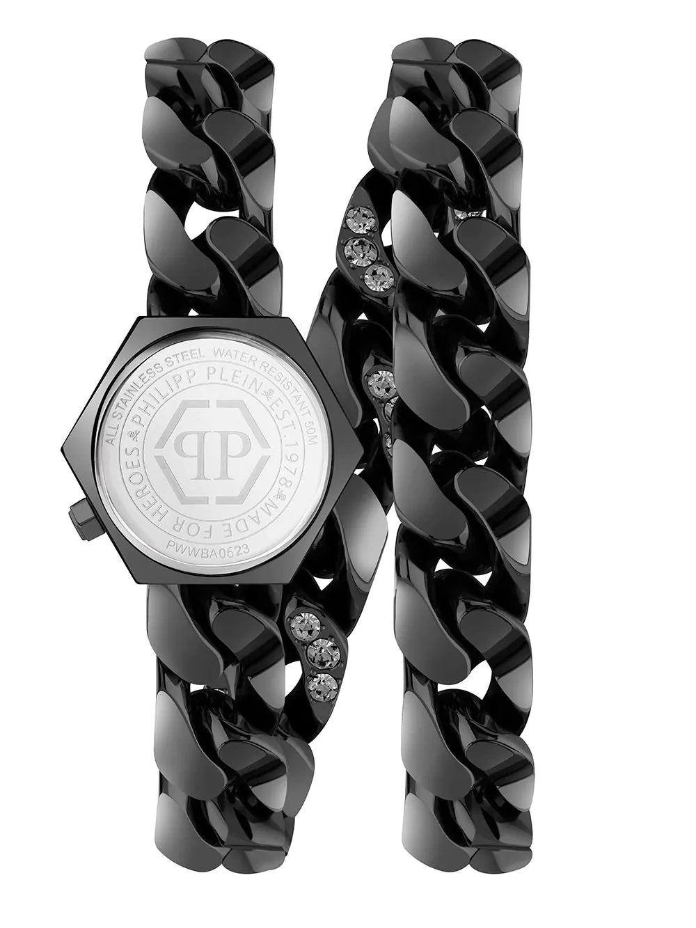 Philipp Plein PWWBA0623 Ladies Watch The Hexagon Groumette 28mm 5ATM