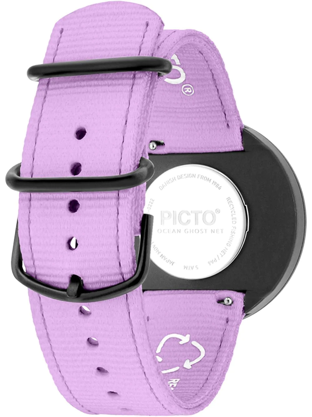 PICTO R44019-R018 Unisex Watch Ghost Nets Light Orchid 40mm 5ATM