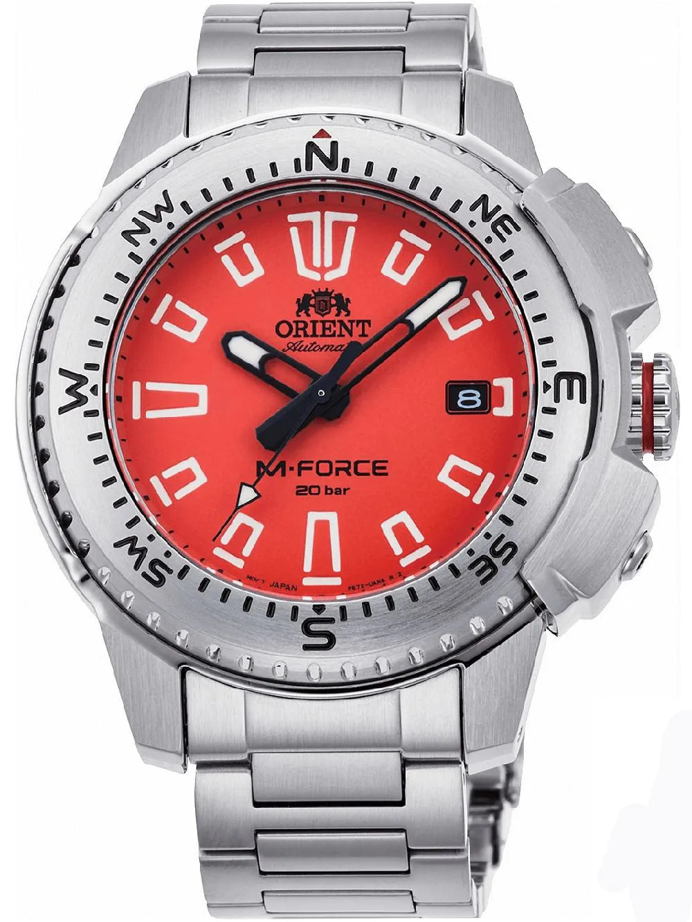 Orient RA-AC0N02Y10B M-Force Automatic Mens Watch 45mm 20ATM