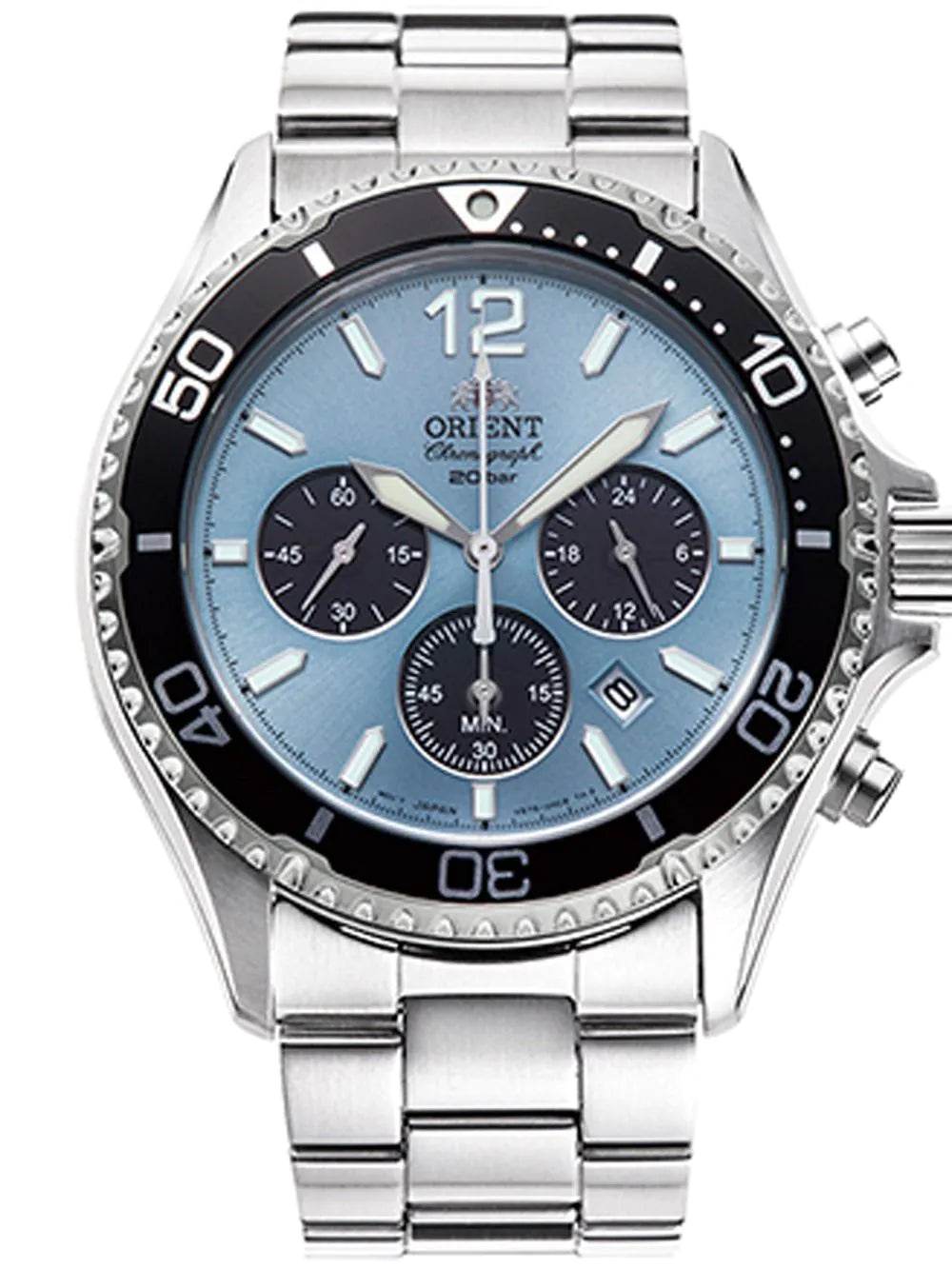 Orient RA-TX0206L10B Mens Watch Mako Solar Chronograph 43mm 20ATM