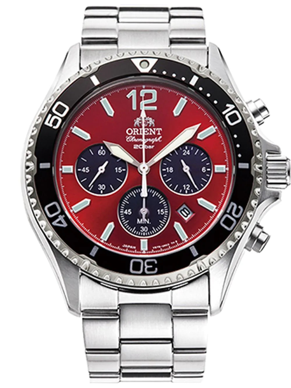 Orient RA-TX0207R10B Mens Watch Mako Solar Chronograph 43mm 20ATM