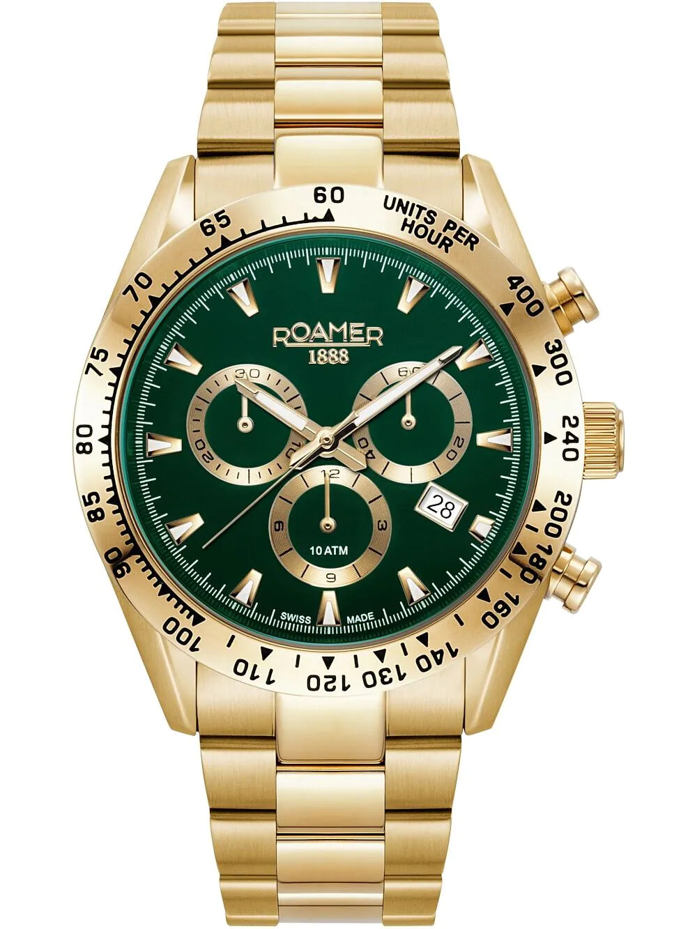 Roamer 850837 48 75 20 Mens Watch Monza 100 Chronograph 42mm 10ATM