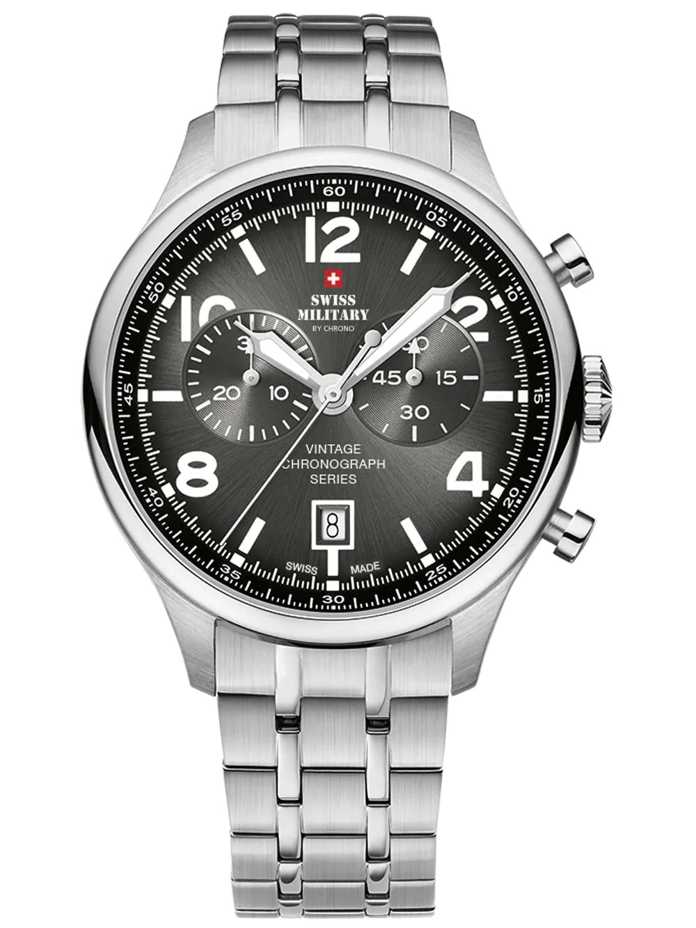 Swiss Military SM30192.01 Chronograph Mens Watch 42mm 10ATM