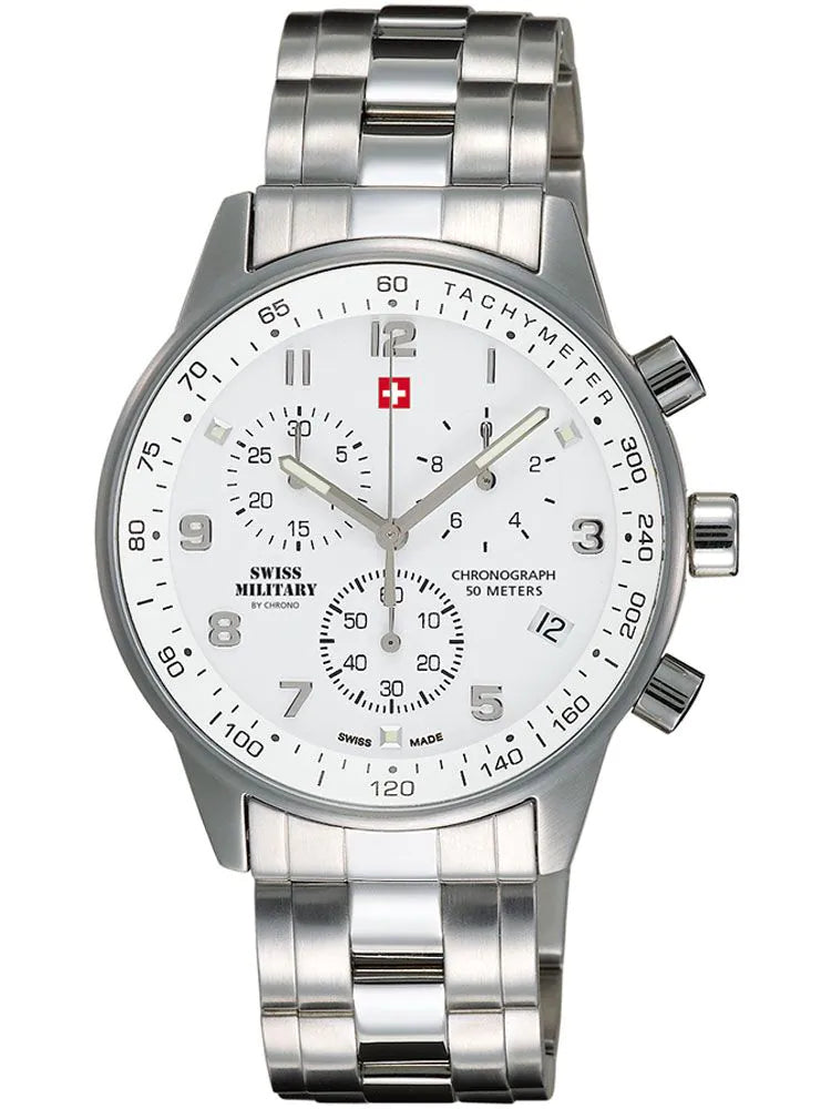 Swiss Military SM34012.02 Chronograph Mens Watch 41mm 5 ATM