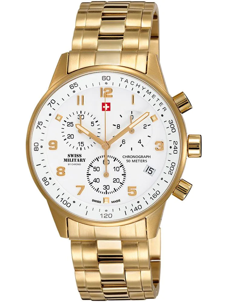 Swiss Military SM34012.03 Chronograph Mens Watch 41mm 5 ATM