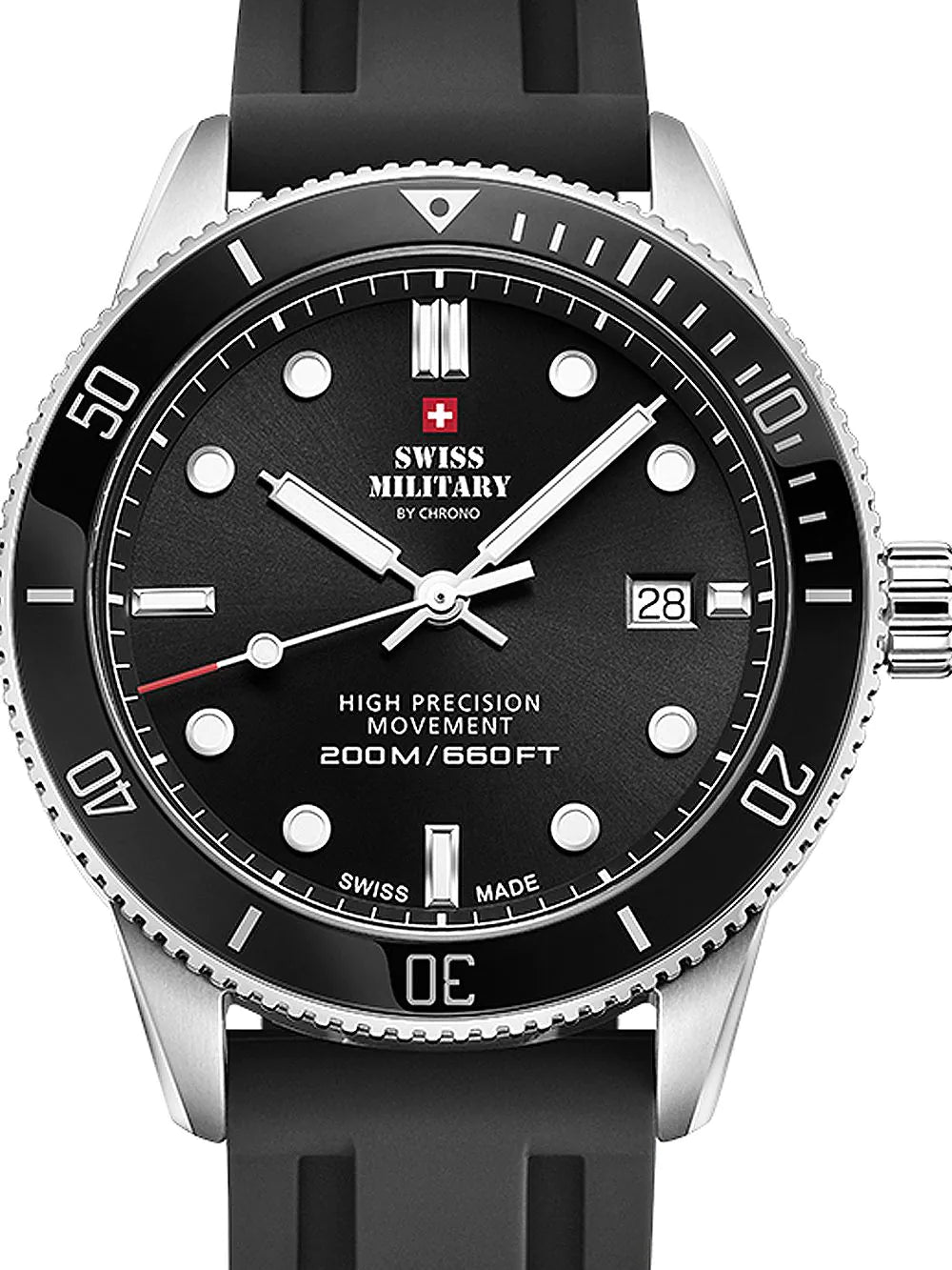 Swiss Military SM34088.07 Diver Quartz Mens Watch 42mm 20ATM