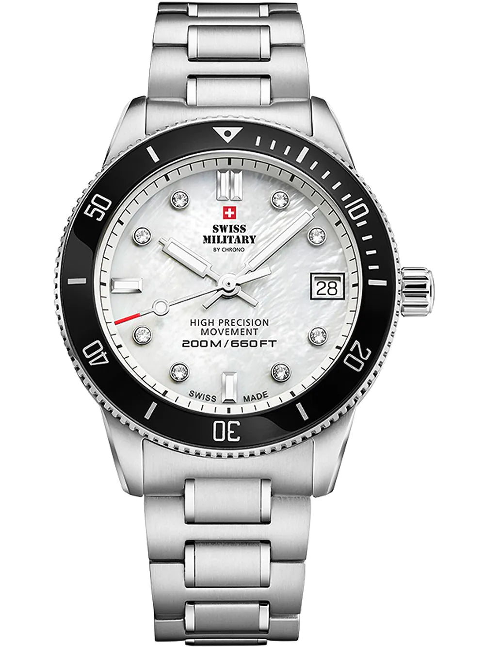 Swiss Military SM34089.03 Diver Ladies Watch 37mm 20ATM