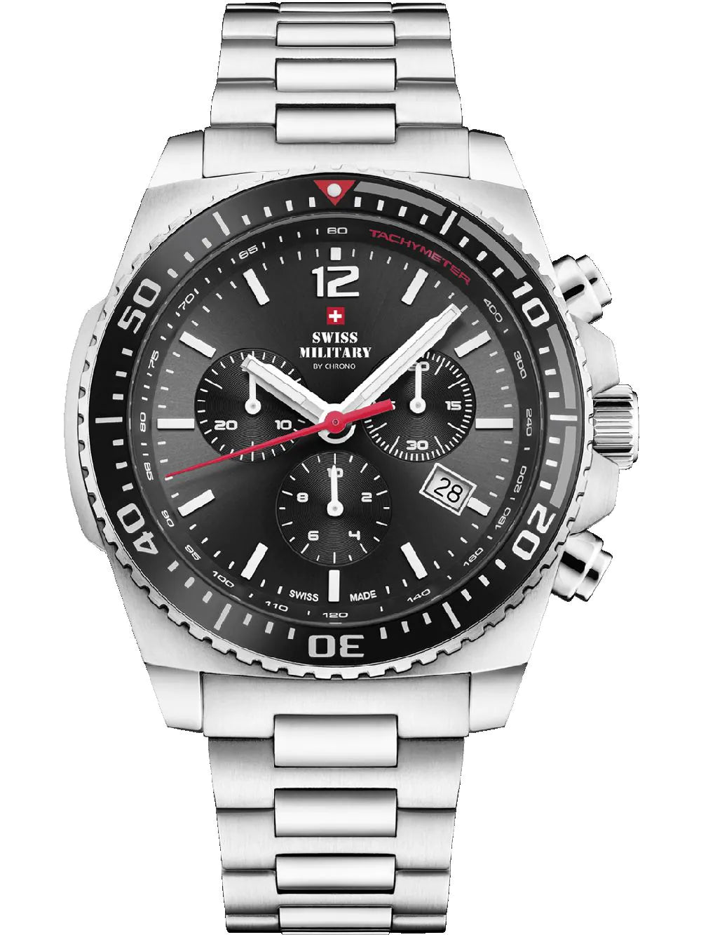 Swiss Military SM34093.01 Sport Chronograph Mens Watch 45mm 10ATM