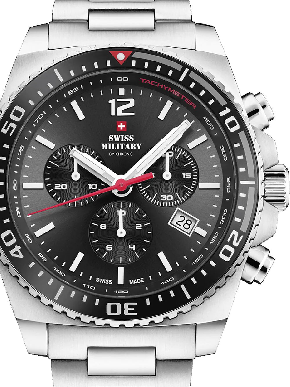 Swiss Military SM34093.01 Sport Chronograph Mens Watch 45mm 10ATM