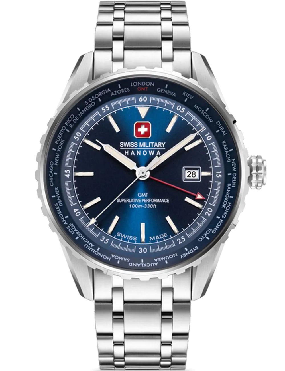 Swiss Military Hanowa SMWGH0003204 Mens Watch Afterburn GMT 44mm 10ATM