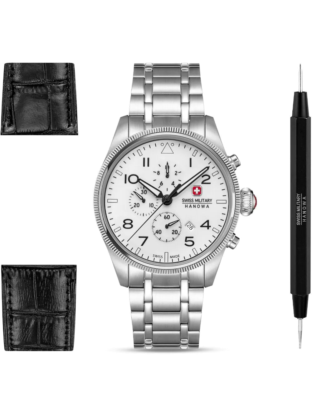 Swiss Military Hanowa SMWGI0005701-SET Mens Watch Thunderbolt Northern Night Chronograph Set 43mm 10 ATM
