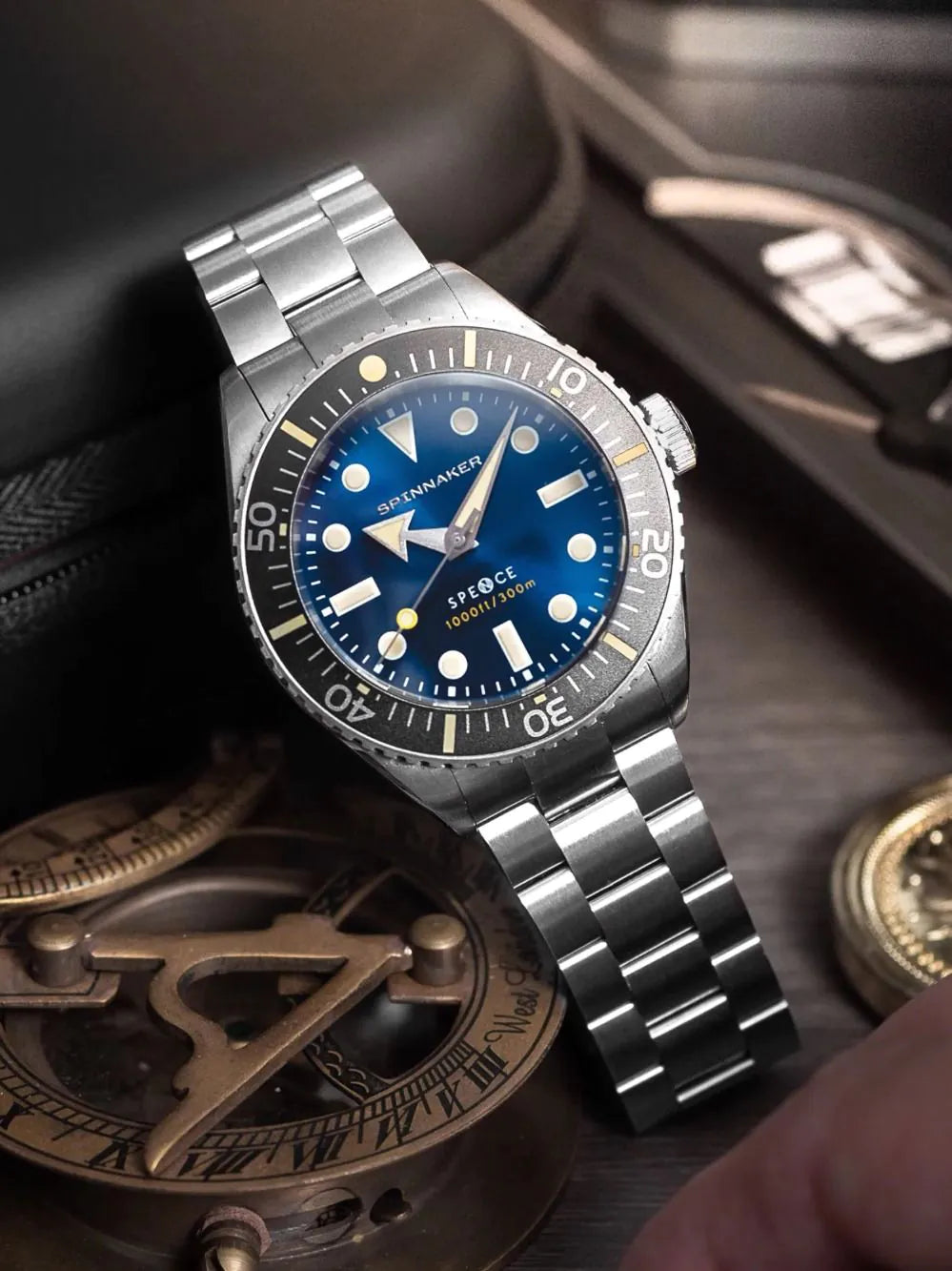 Spinnaker SP-5097-BB Mens Watch Spence 300 Automatic 40mm 30ATM