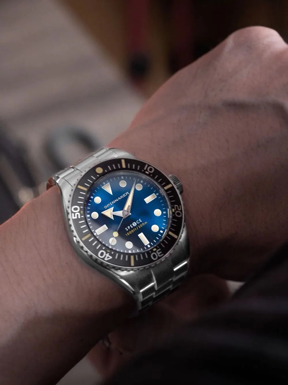 Spinnaker SP-5097-BB Mens Watch Spence 300 Automatic 40mm 30ATM