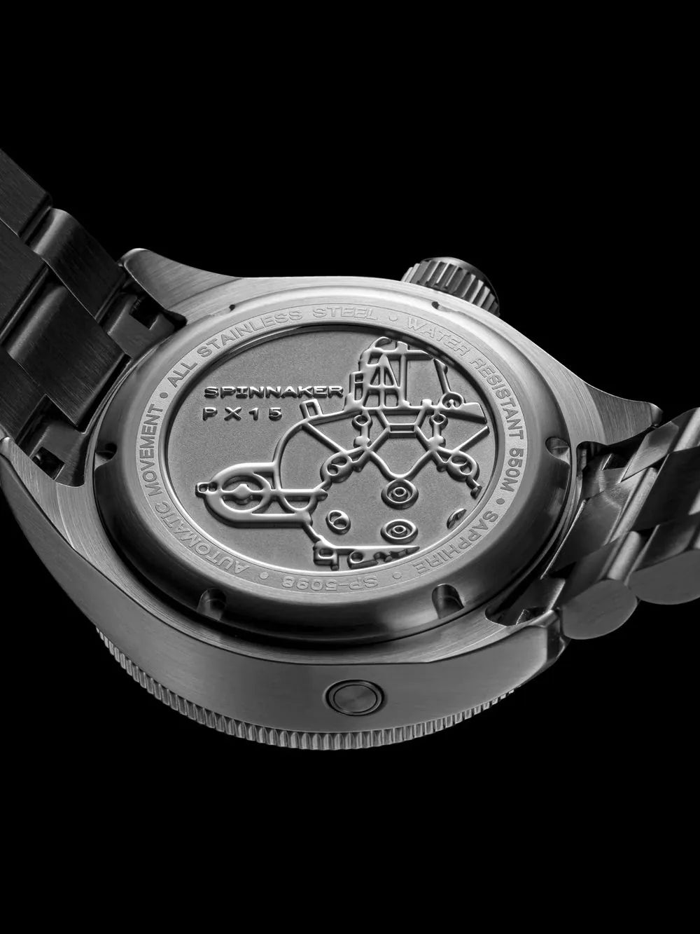 Spinnaker SP-5098-33 Picard Volcano Black Automatic Diver 45mm 55ATM